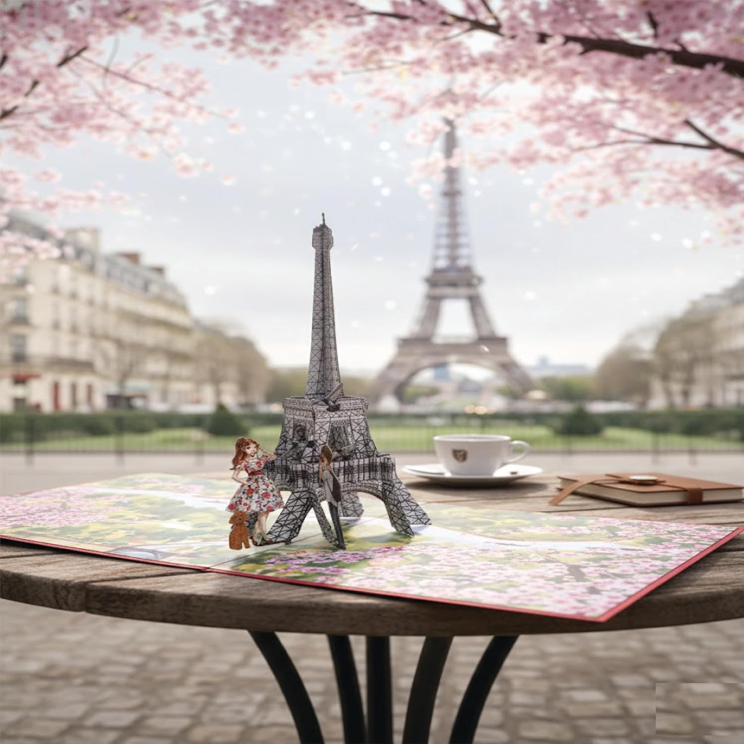 CUTE POPUP Eiffel Tower 3D Pop Up Anniversary Card Romantic Paris Love Card for Wife, Husband, Girlfriend or Boyfriend – Valentine's Day, Wedding & Birthday Pop Up Card, Premium Italian Paper, 6...