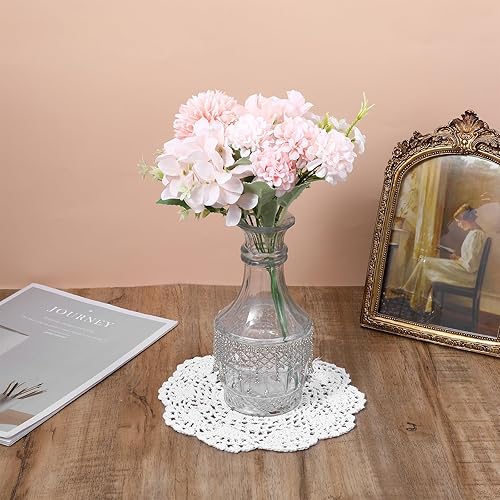 Miniatura 6 de 6 manteles individuales de encaje blanco, 7.87 pulgadas, redondos, vintage, hechos a mano, manteles individuales y posavasos de algodón de ganchillo