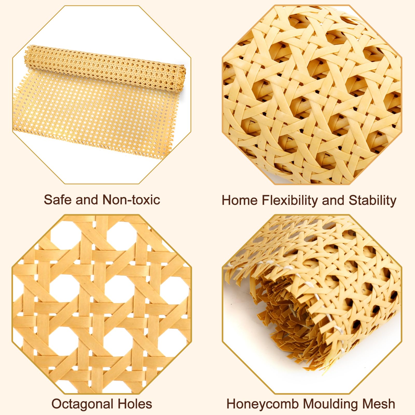 1 Rotolo di Nastro in Rattan, 40 X 100 cm, In Vimini, Decorazione per Sedie in Rattan Intrecciato, Impermeabile, per Mobili Fai da Te, Sedie E Armadi