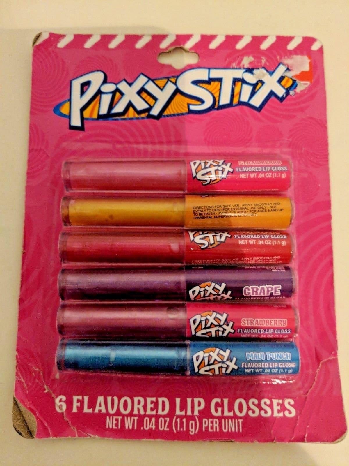 Nestle Pixy Stix 6 Flavored Lip Glosses