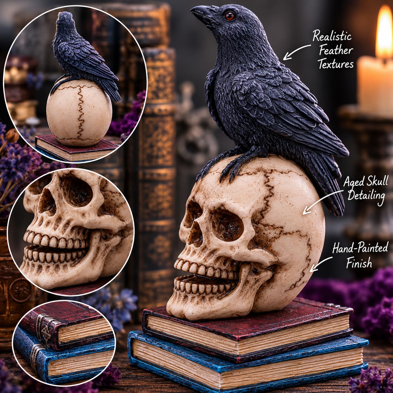 Amazon.com: Nemesis Now Raven's Spell 10.3cm, Black U5744U1 : Home