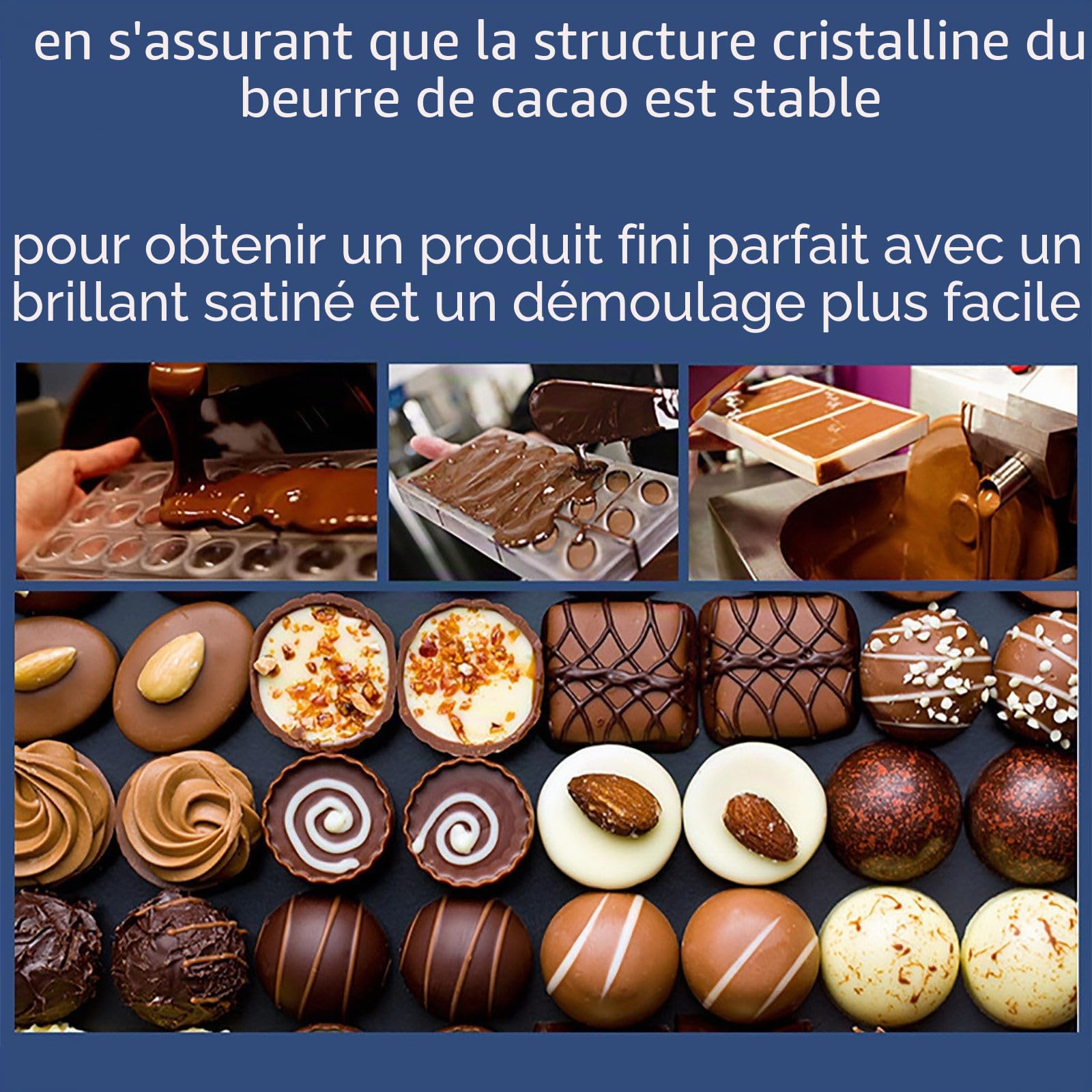 Tempéreuse à Chocolat Commerciale avec Distributeur Automatique et Table Vibrante, Fondoir en Acier Inoxydable pour Fontaine, Enrobage de Fraises, Barres et Desserts,8kg