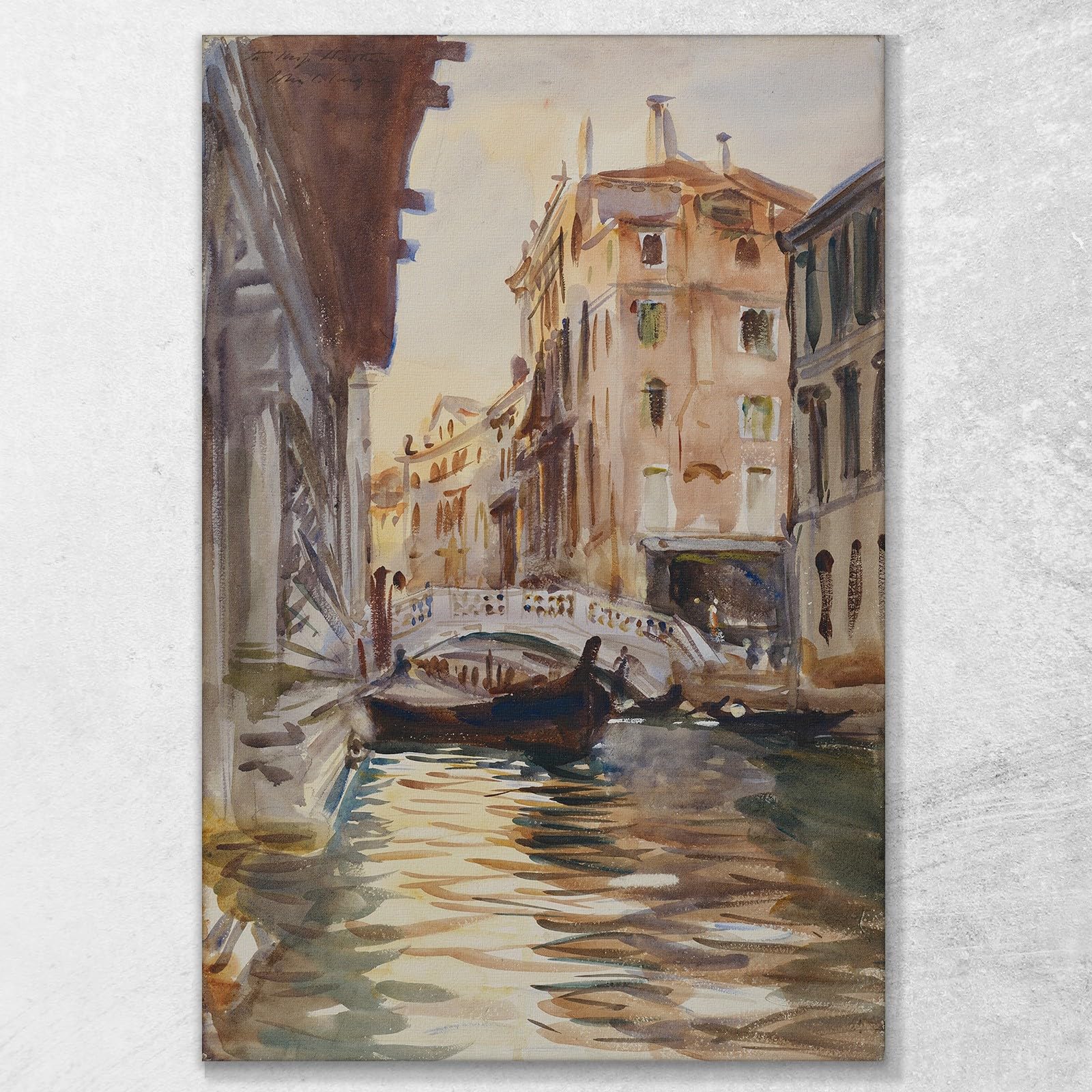 Ponte della Canonica John Singer Sargent, jss218 Quadro Stampato su Tela, 100x70 cm