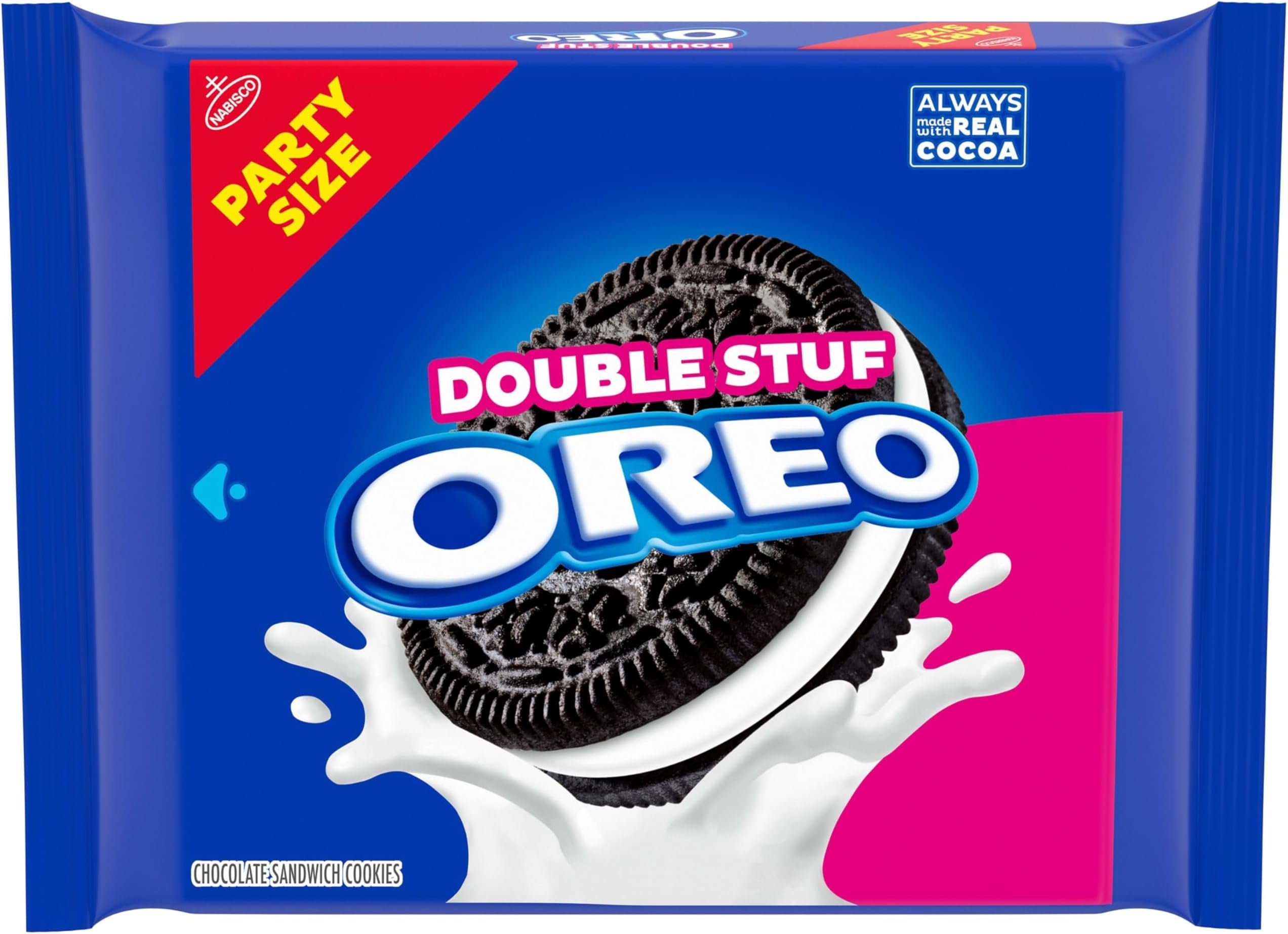 Double Stuf Chocolate Sandwich Cookies, Party Size, 24.95 oz