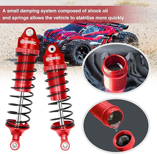 Miniatura 10 de OGRC - Amortiguador de aceite RC para Traxxas Slash 2WD Hoss Rustler 4X4 VXL Slash 4X4 Bandit Nitro Stampede 110 Piezas de repuesto de 5862 (negro