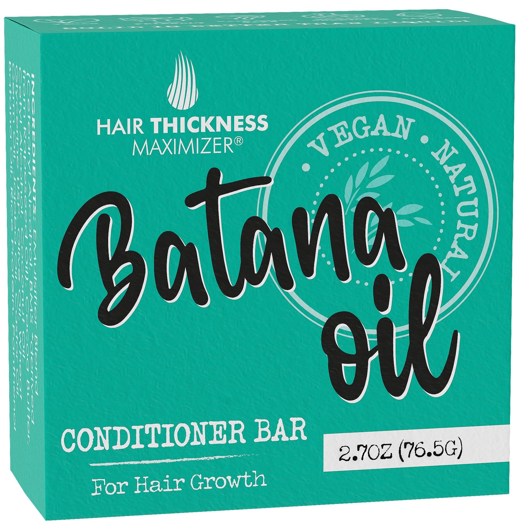 Batana Oil for Hair Growth Conditioner Bar. Eco Friendly, Vegan, Color Safe, pH Balanced. Solid Conditioner Bar Equal To 3 Liquid Bottles. Zero