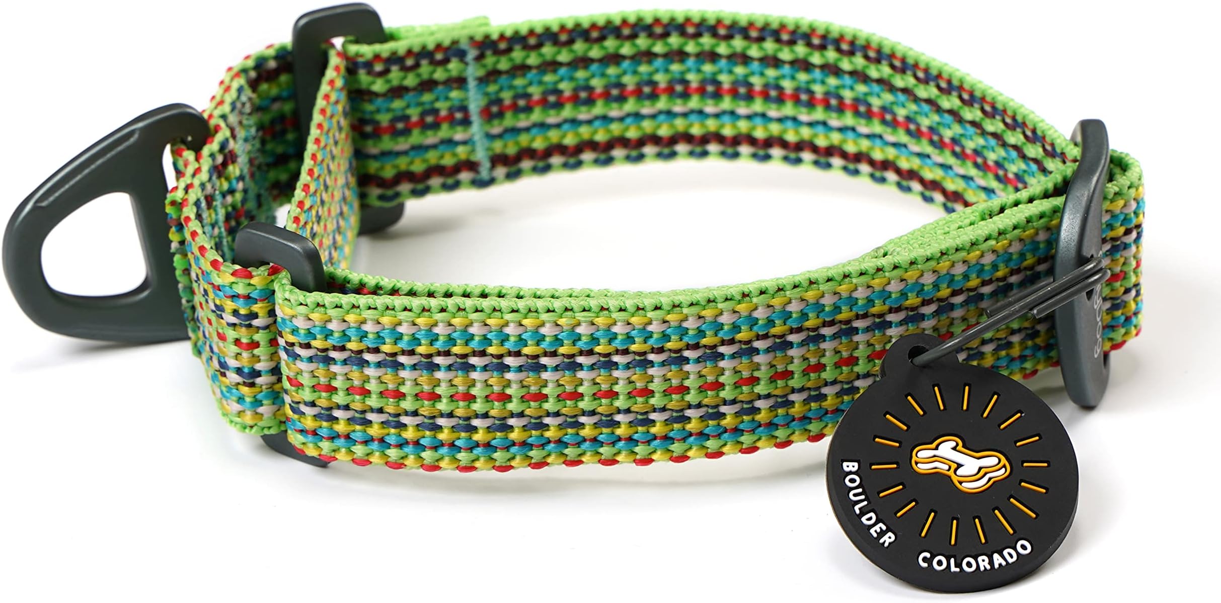 OllyDog Rescue Martingale Collar for Dogs, Eco-repurpose Lightweight Training Collar for Large, Medium and Small Dogs (Medium, Prism Green)