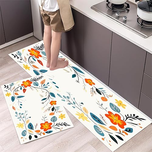 Alfombras y tapetes de cocina con diseño de girasol, diseño bohemio, antideslizantes, para piso, antifatiga, cocina, decoración de cocina disponible en Yaxa Venezuela