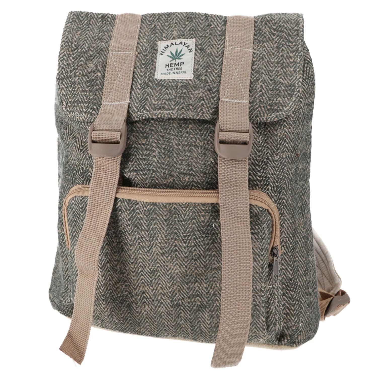 Mochila de cáñamo tejida a rayas negras estilo Ethno GURU SHOP resistente 4