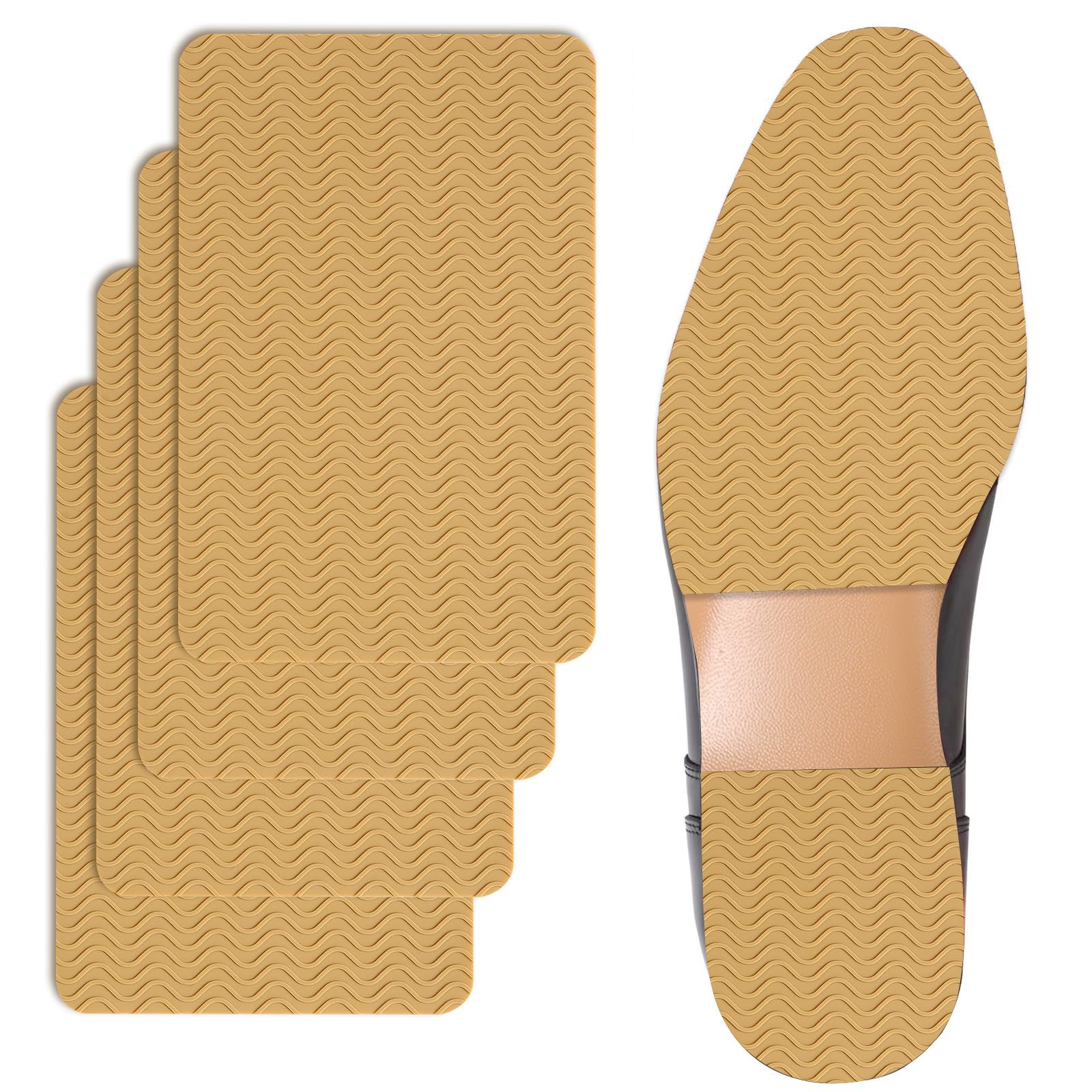 Ashoesert Sole Protector for High Heels, Yellow Shoes Grips on Bottom of Shoes,Shoe Bottom Protectors Anti Slip Grips Self Adhesive Silicone Non Slip Shoe Pads