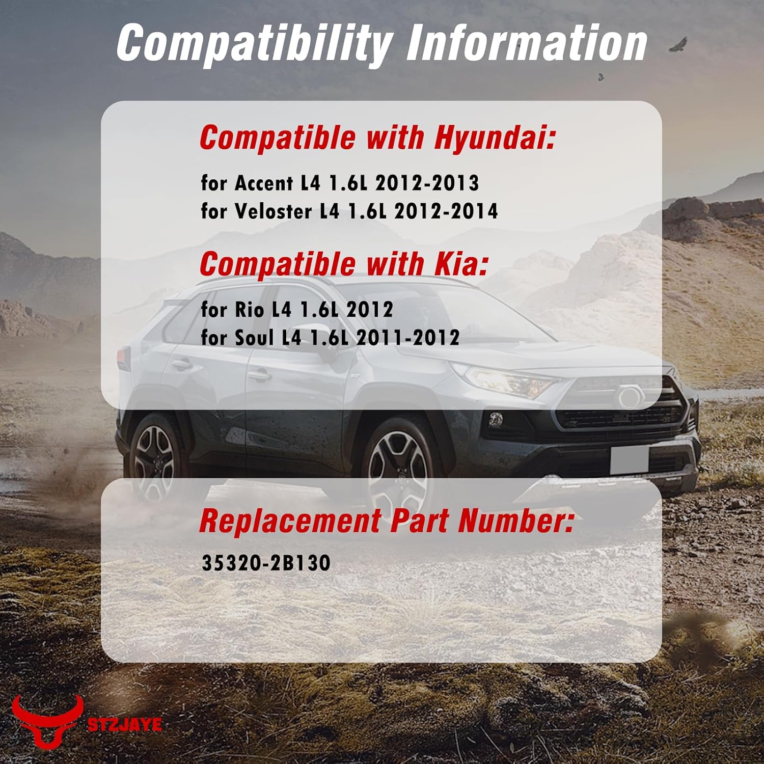 High Pressure Fuel Pump Compatible with Hyundai for Accent 2012-2013, for Veloster 2012-2014, for Kia for Rio 2012, for Soul 2011-2012, L4 1.6L, Replace 35320-2B130