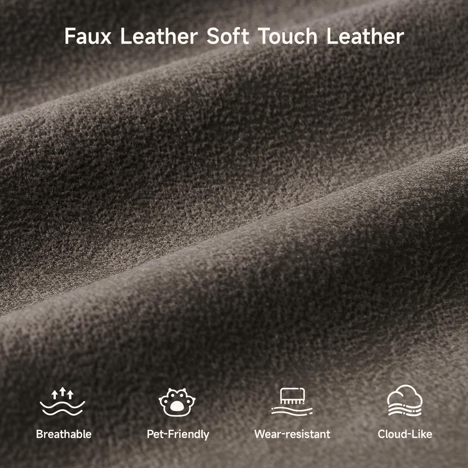 Faux Leather Futon Sofa Bed, 71" Convertible Sleeper Sofa Couch | Leather Couch with Adjustable Backrest Folding Loveseat for Apartment, Living Room, Office, Brown