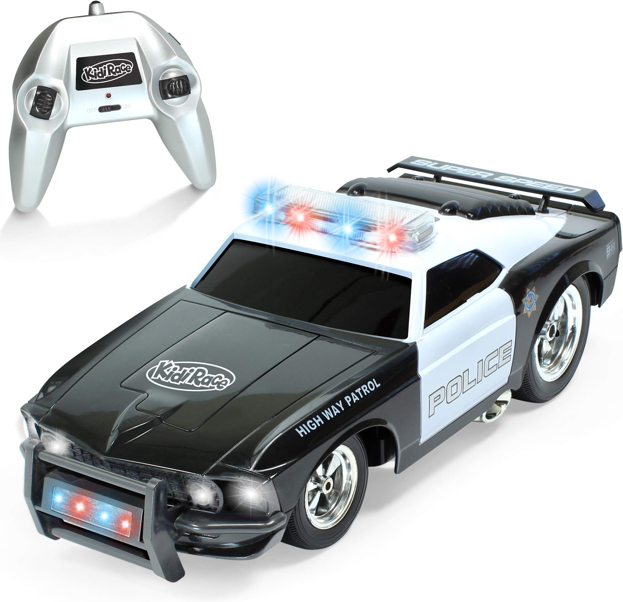 Remote Control Police Car with Flashing Lights & Sounds – 2.4GHz RC Cop Car for Boys and Girls Ages 3+