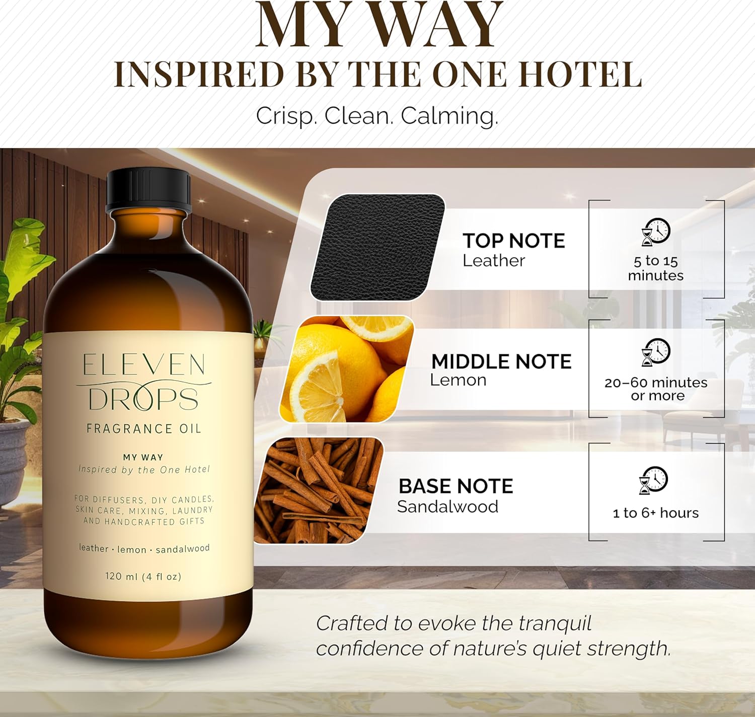 My Way Diffuser Oil - Premium Fragrance Oil Inspired by The One Hotel - Invigorating My Way Scent for Cold Air Diffusers, Home, Office, DIY Candles, Mixing, Lasting, Pet Friendly - 4oz - Image 7