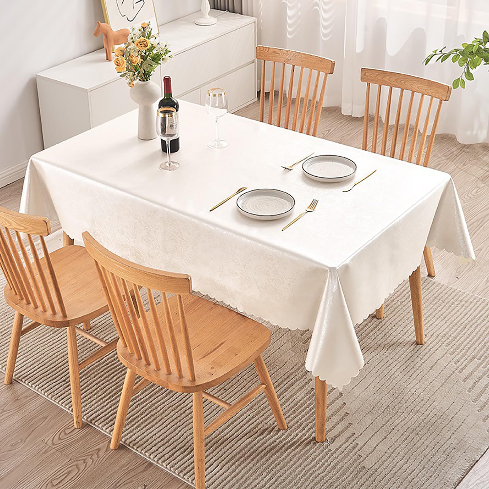 Mantel Mesa Rectangular, Mantel Antimanchas Impermeable, Elegante Cubierta de Mesa Lavable Resistente, para cumpleaños Jardin Exterior Picnic Comedor Concina, Terraza, Otoño