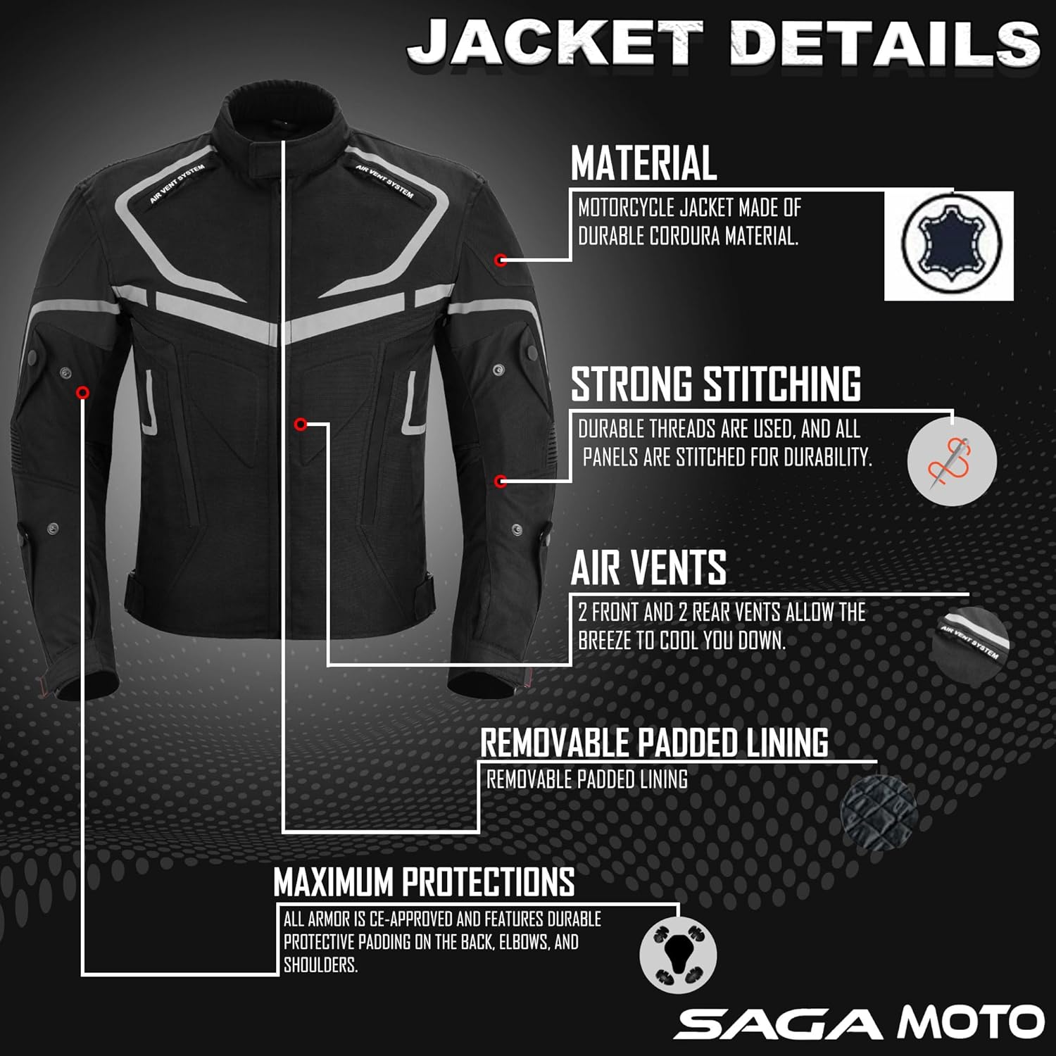 Mens Motorbike Jacket Waterproof CE Armoured For Bikers Mens Boys Coat Protective Cordura Motorcyle Textile Jacket
