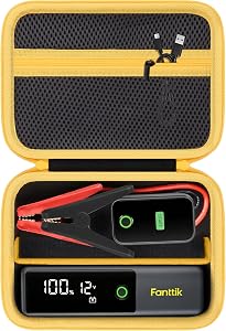 Aenllosi for Fanttik Potent T10 1800A Jump Starter, 12000mAh Power Bank Hard Protective Storage Case, Black (Case Only)