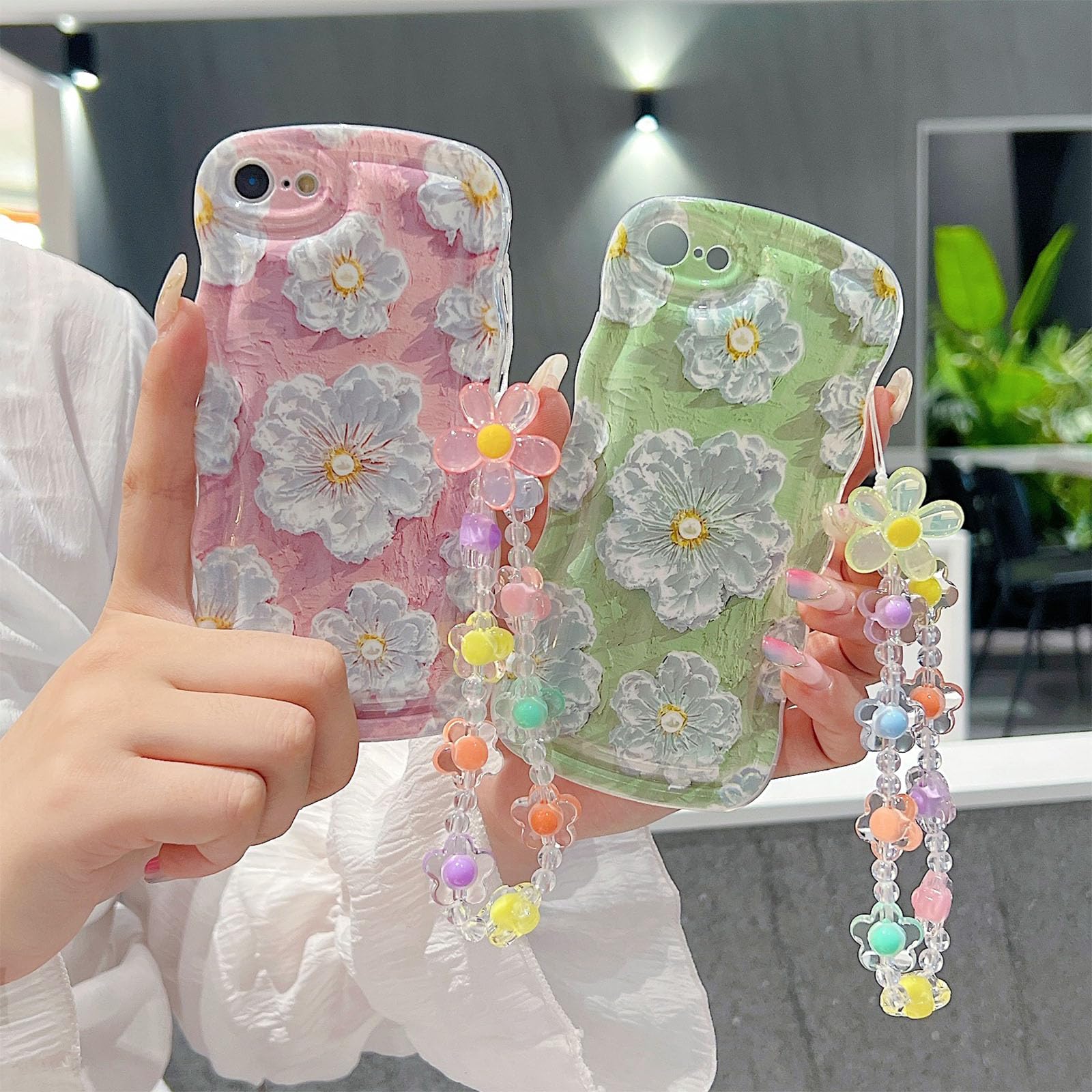 Amazon.com: for iPhone SE Case 2022/2020 iPhone 8/7 Curly Wavy
