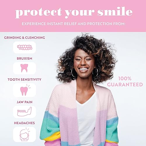 Miniatura 2 de Sleep Peachy - Protector de noche para mujer, paquete de 2 protectores bucales para rechinar los dientes, apretar y bruxismo (rosa)