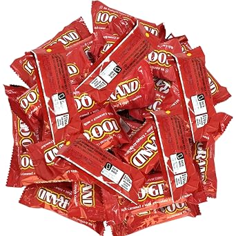 Delicious Rich Caramel & Crispy Rice & Milk Chocolate Fun Size Bars-1.5 lbs Individually Wrapped, Bulk Milk Chocolate Candy-Perfect for Parties, Snacks, and Gifting24 oz