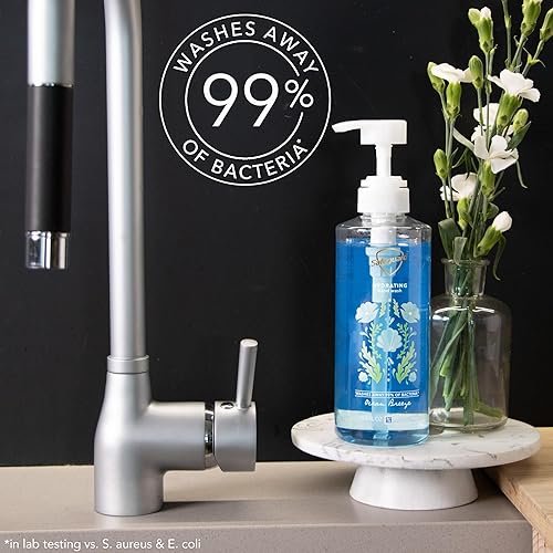 Miniatura 2 de Safeguard Jabón líquido hidratante para manos, aroma Ocean Breeze, hecho con limpiadores a base de plantas, 15.5 onzas (paquete de 4)