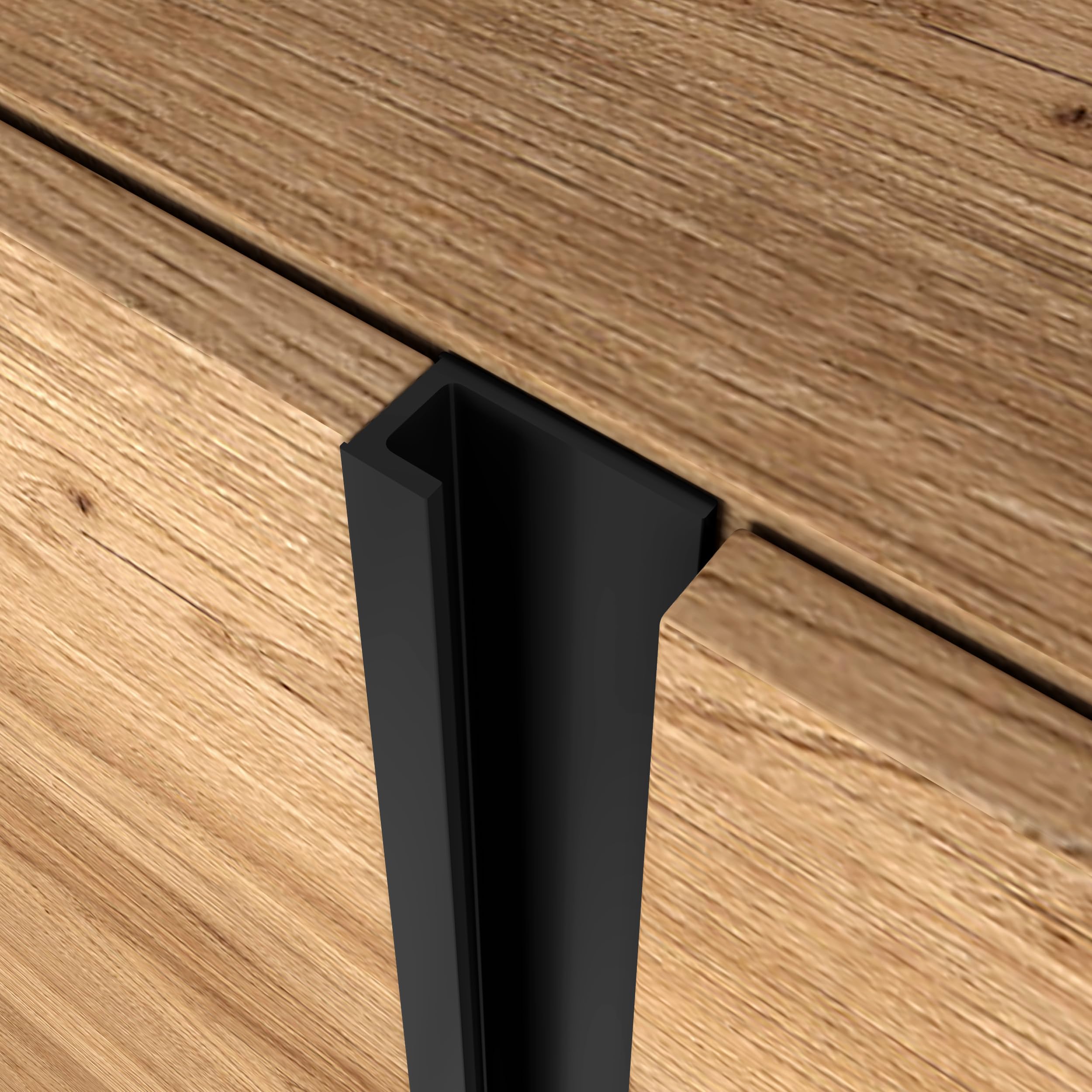 Skraut Home | Mueble TV | Muebles de salón, almacenaje | 315x50x35 cm | para televisión hasta 80" | Chimenea eléctrica XXL | Estilo Moderno | Roble y Negro