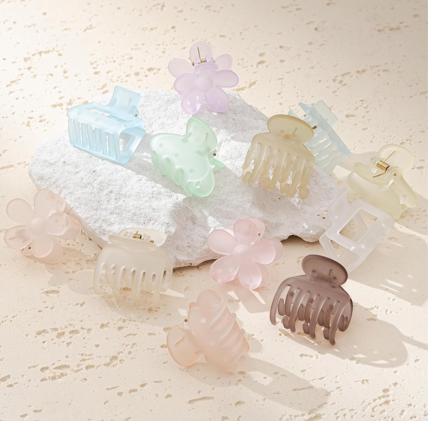 Jelly Colorful Hair Clips for Women, 12PCS Small Hair Clips 4 Style 1.6 Inch Banana Claw Clips Non-Slip Cute Hair Accessories Ideal Gifts for Girls - Image 6