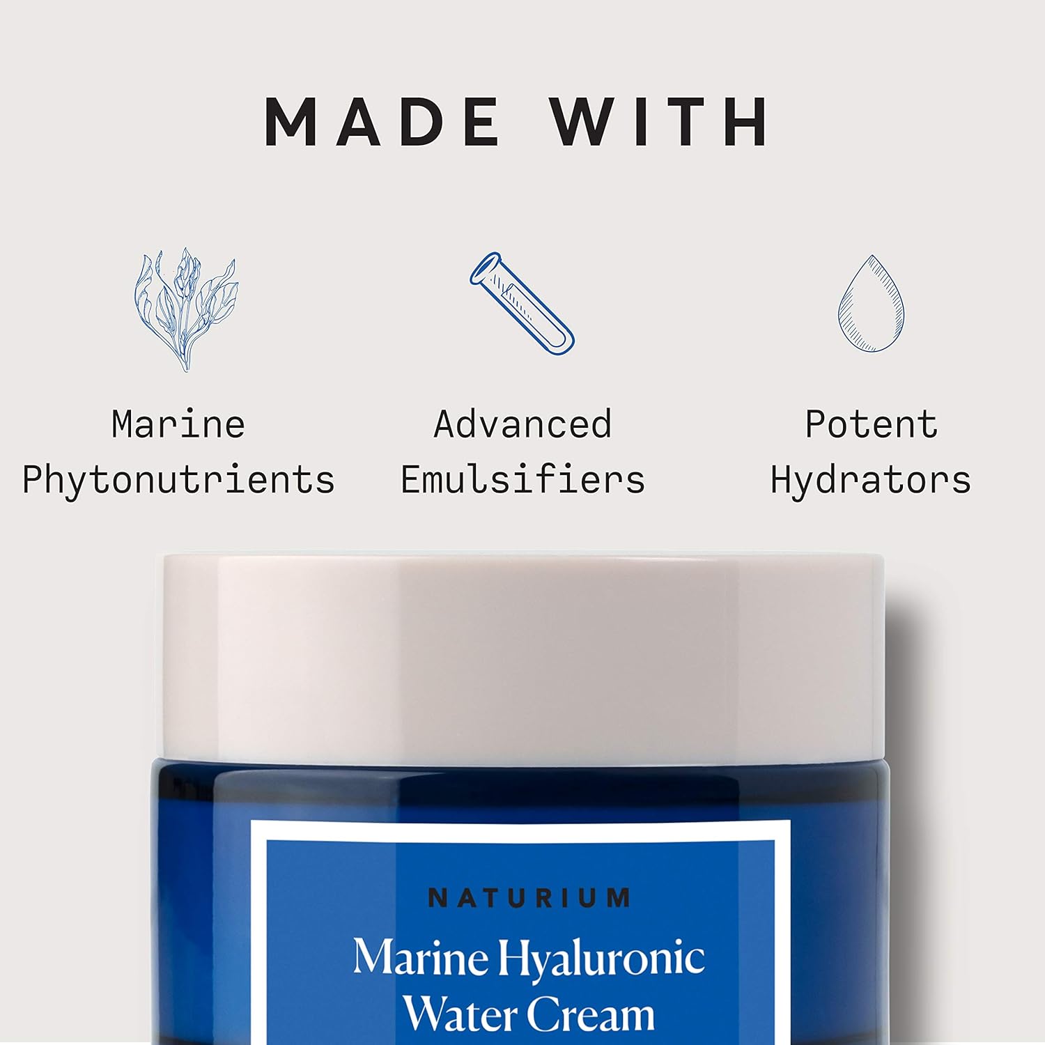 Buy Naturium Marine Hyaluronic Water Cream, Face Moisturizer, Hydrating