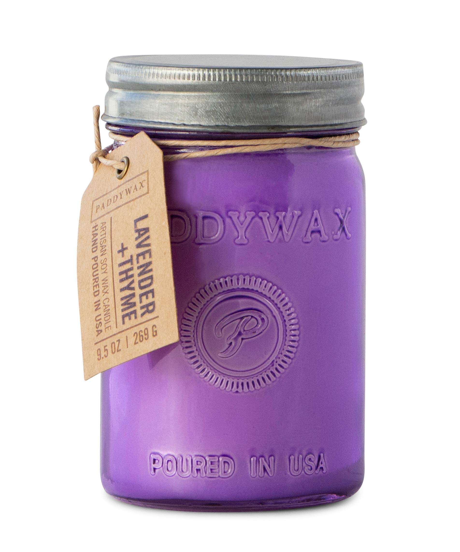 Candles Relish Jar Collection Candle, 9.5-Ounce, Purple Lavender and Thyme
