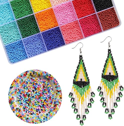 Miniatura 3 de Cuentas de vidrio casi uniformes de 0.079 pulgadas (0.079 in), aproximadamente 21600 unidades, colores opacos, 120, cuentas pequeñas para