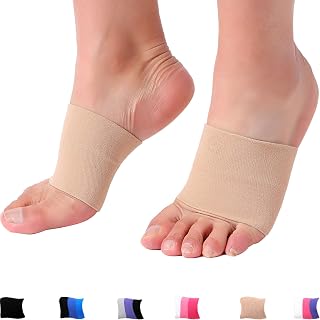 Doc Miller Premium Arch Support - 1 Pair Plantar Fasciitis Brace for Foot Care, Heel Spurs, Feet Pain, Flat Arches and Foot Arch Support for Relief and Recovery - Skin Color - Medium Size