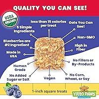 Vista 9 de Golosinas orgánicas para perros – Galletas crujientes de entrenamiento para perros con sabor a arándano y mantequilla de maní – Veganas, de grado