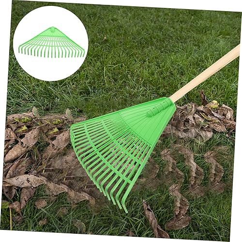 Miniatura 4 de Milisten Rastrillo de hojas para césped, rastrillo de jardín, rastrillo de césped para hojas y césped, rastrillo de aguja de pino, rastrillo de