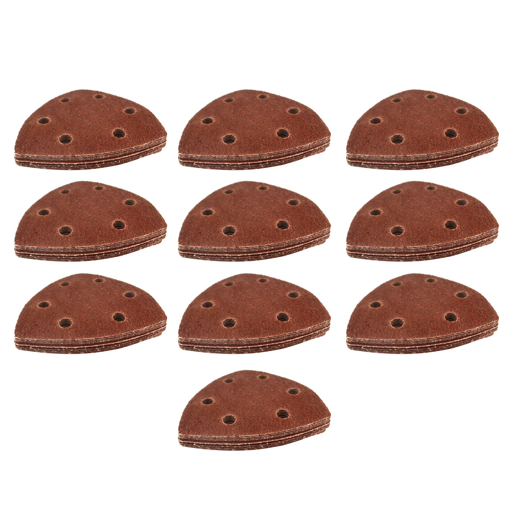 Gancho y bucle discos abrasivos de Lijado Lijado 90mm Electrodos Triángulo 100 PK mezclado Grit