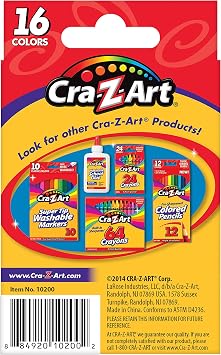 Cra-Z-Art 16ct Crayons, Back to School Supplies, Box of Crayons for Creative Drawing Fun, Ages 3 and Up