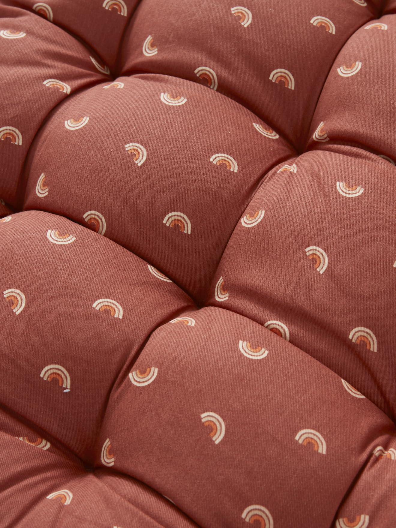 VERTBAUDET Matelas De Sol Arc-en-Ciel Bébé Coton Déhoussable Terracotta TU