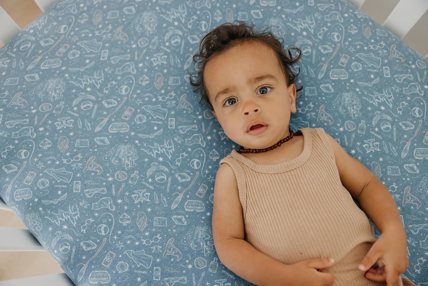 Copper Pearl Premium Knit Baby Crib Sheets: Breathable and Soft, Fitted Crib Sheets for Standard Baby Mattresses, Wizarding World