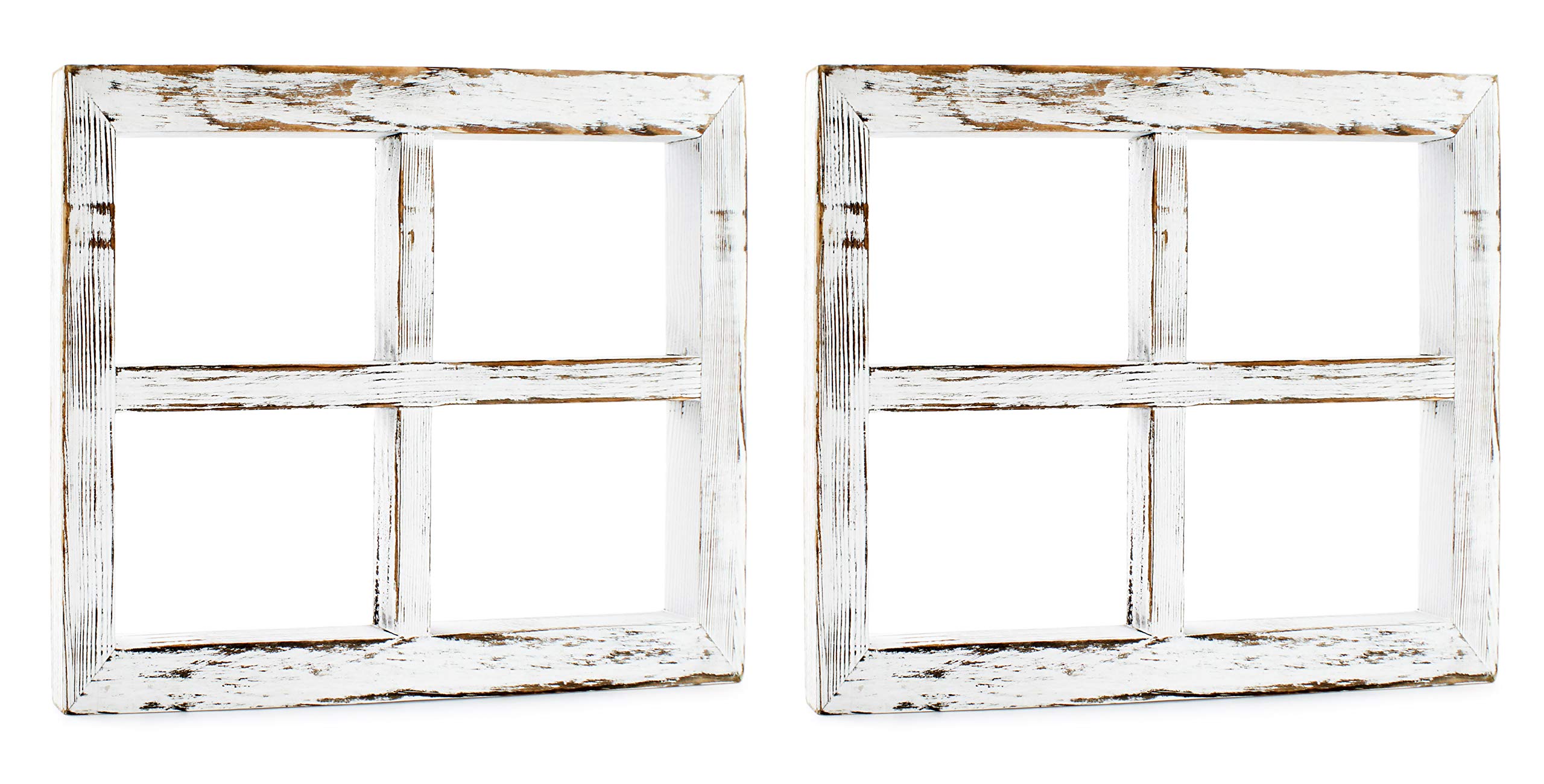 Darware Rustic Window Wood Frames (2Pack, 11 x 16 Inch, Whitewashed
