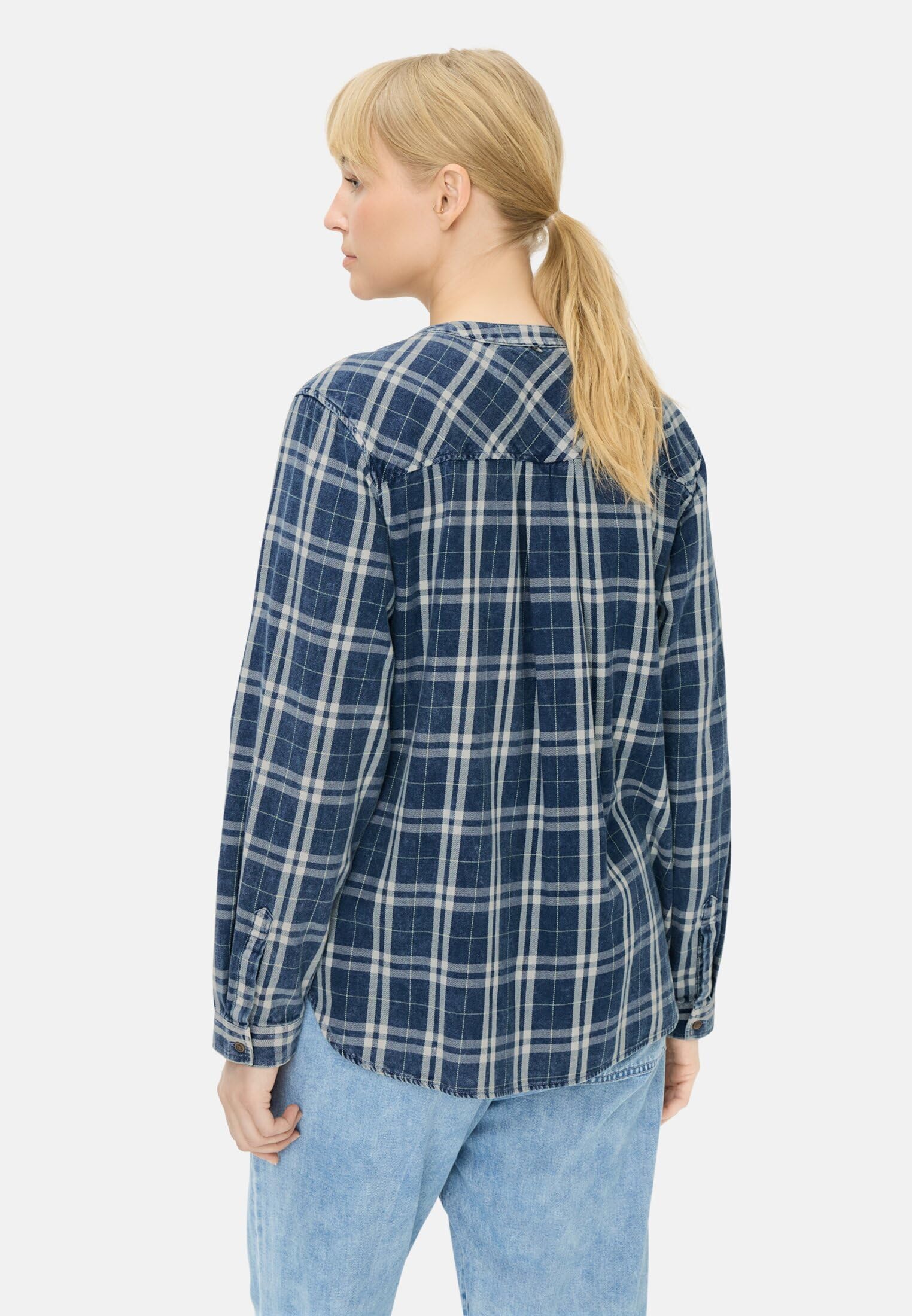 camel active Damen Bluse aus Reiner Baumwolle