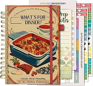 Life & Apples Meal Planner with Grocery List – Undated Weekly Menu & Mea...