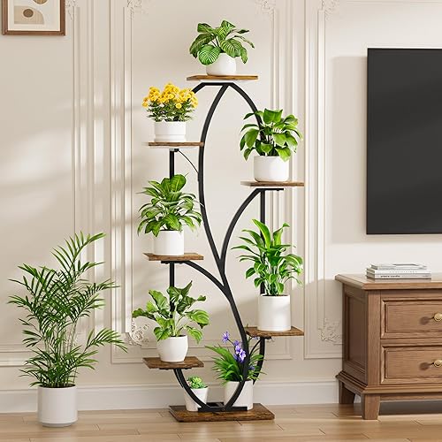 Miniatura 2 de Soporte para plantas de interior con luces de crecimiento, estante arqueado para plantas de interior, soportes de esquina para cultivo en