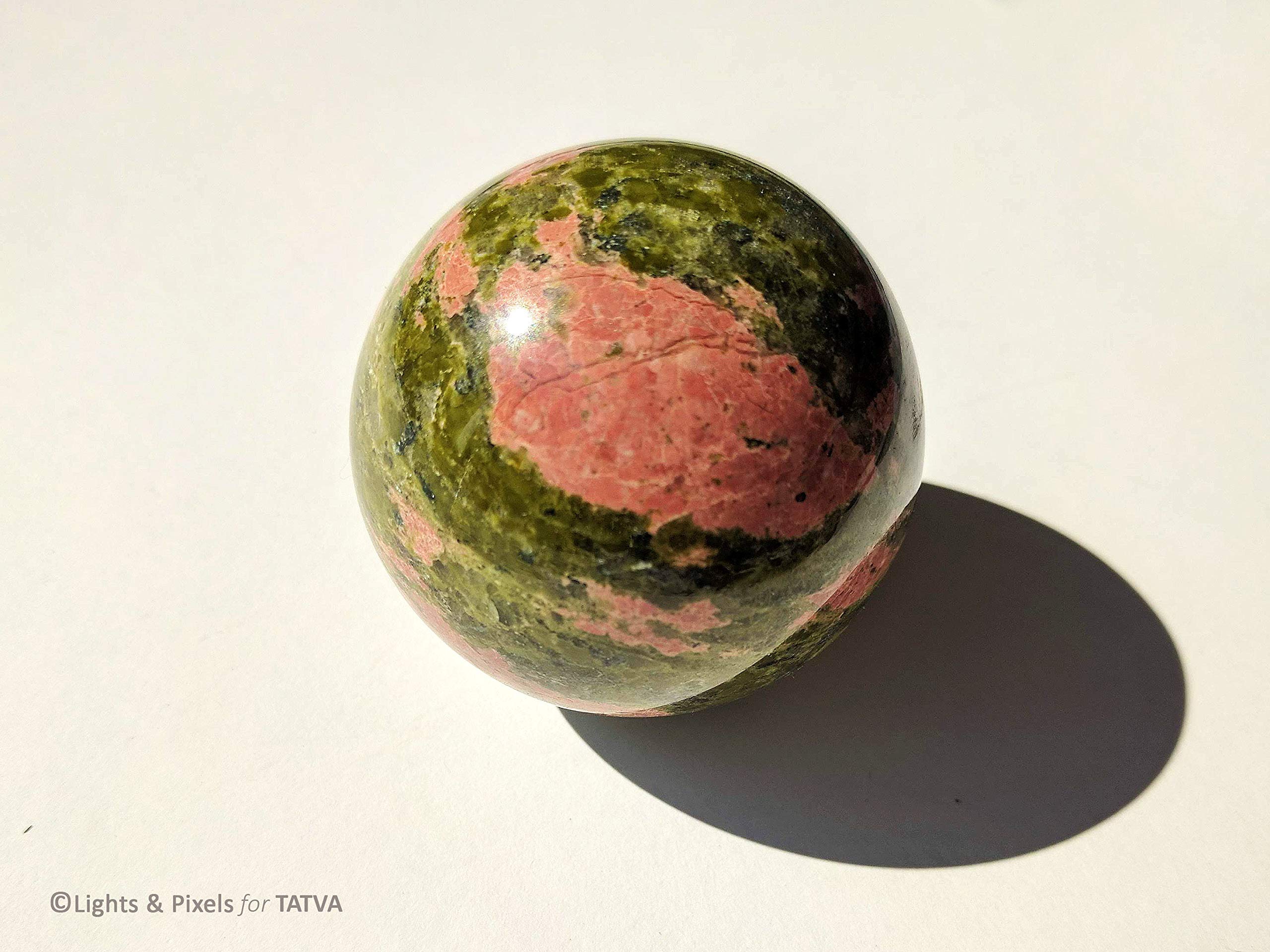 Unakite Sphere - Ball - Large - Pink Green - Home Décor - Energy - Chakra Healing