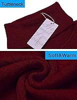 Vista 5 de COOFANDY Suéter de cuello alto ajustado para hombre, suéter casual de punto con patrón de torsión básica