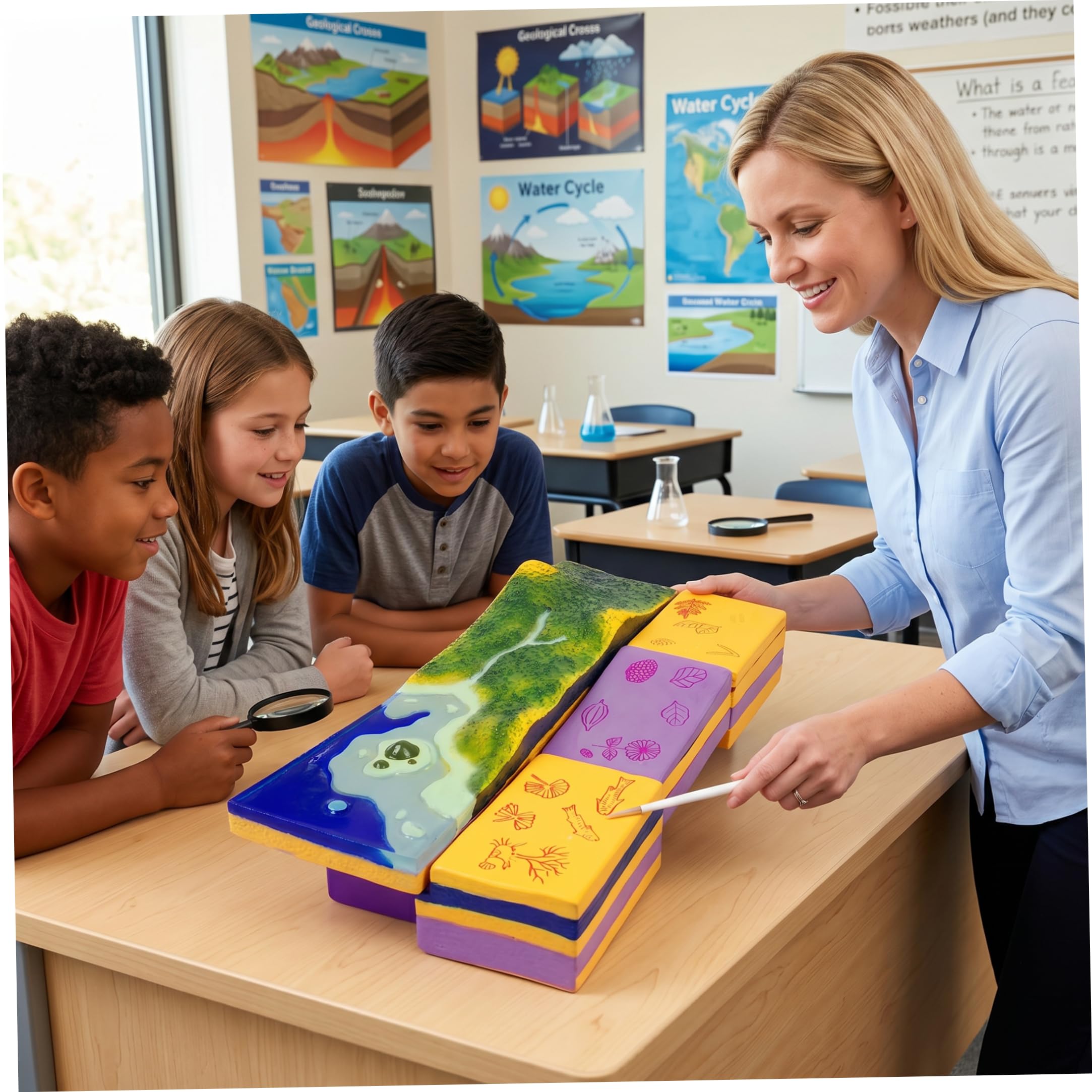 3D-Modell tektonischer Platten, Modell der Plattentektonik, wissenschaftliche Modelle der Geologie, Topographie und Landform, Modelle Plattenstruktur und Oberflächenmorphologie für die Anzeige im