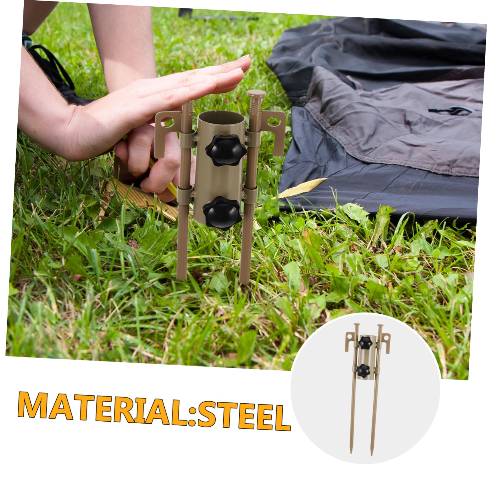 6 Stück Verstellbarer Stahl Zeltheringe mit Festem Griff für Campingzubehör im Outdoor Einsatz Geeignet für Zeltstangen und Sonnensegelbefestigung
