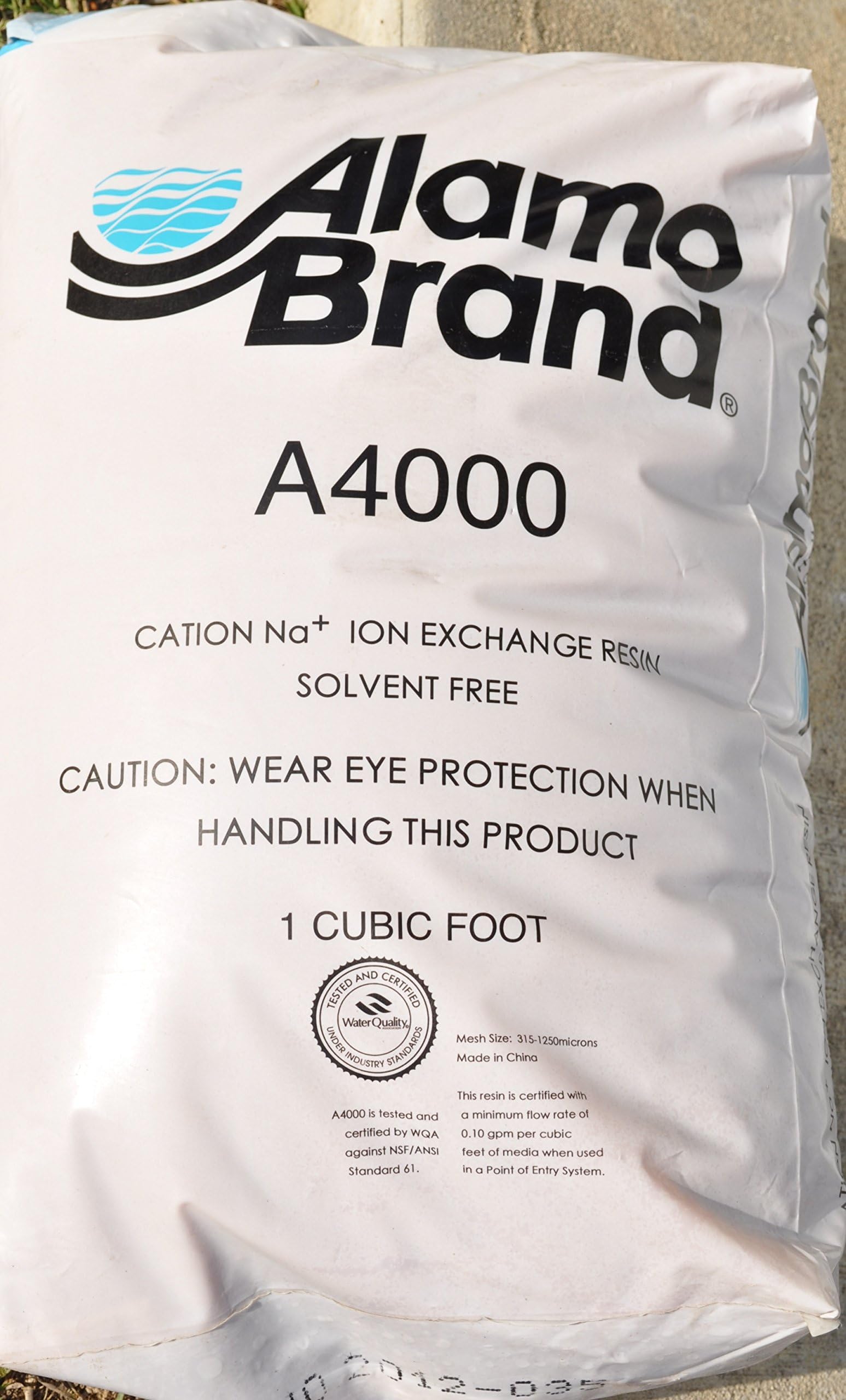 Alamo Brand (A4000) Cation Water Softening Resin - 1 Cf/bag