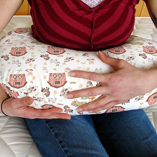 Miniatura 3 de Lindas fundas de almohada de lactancia de animales de granja para niños y niñas, vaca, gallo, cabra, pato, cerdo, granero, camión, guardería,