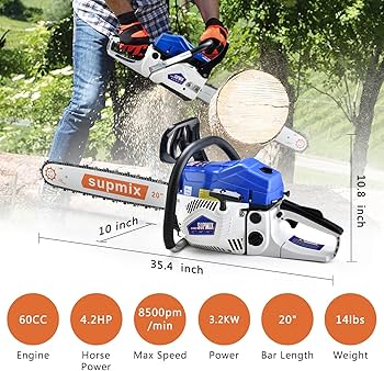 Amazon.com : SUPMIXTOOLS 20 Inch Gas Chainsaw 62cc Gasoline Amazon.com : SUPMIXTOOLS 20 Inch Gas Chainsaw 62cc Gasoline