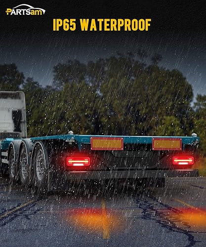 Miniatura 7 de Luces traseras LED para camión y remolque Partsam 10-30V, 74 LEDs, luz de freno, señal de giro, luz trasera, luz de marcha atrás, luz de marchaluz