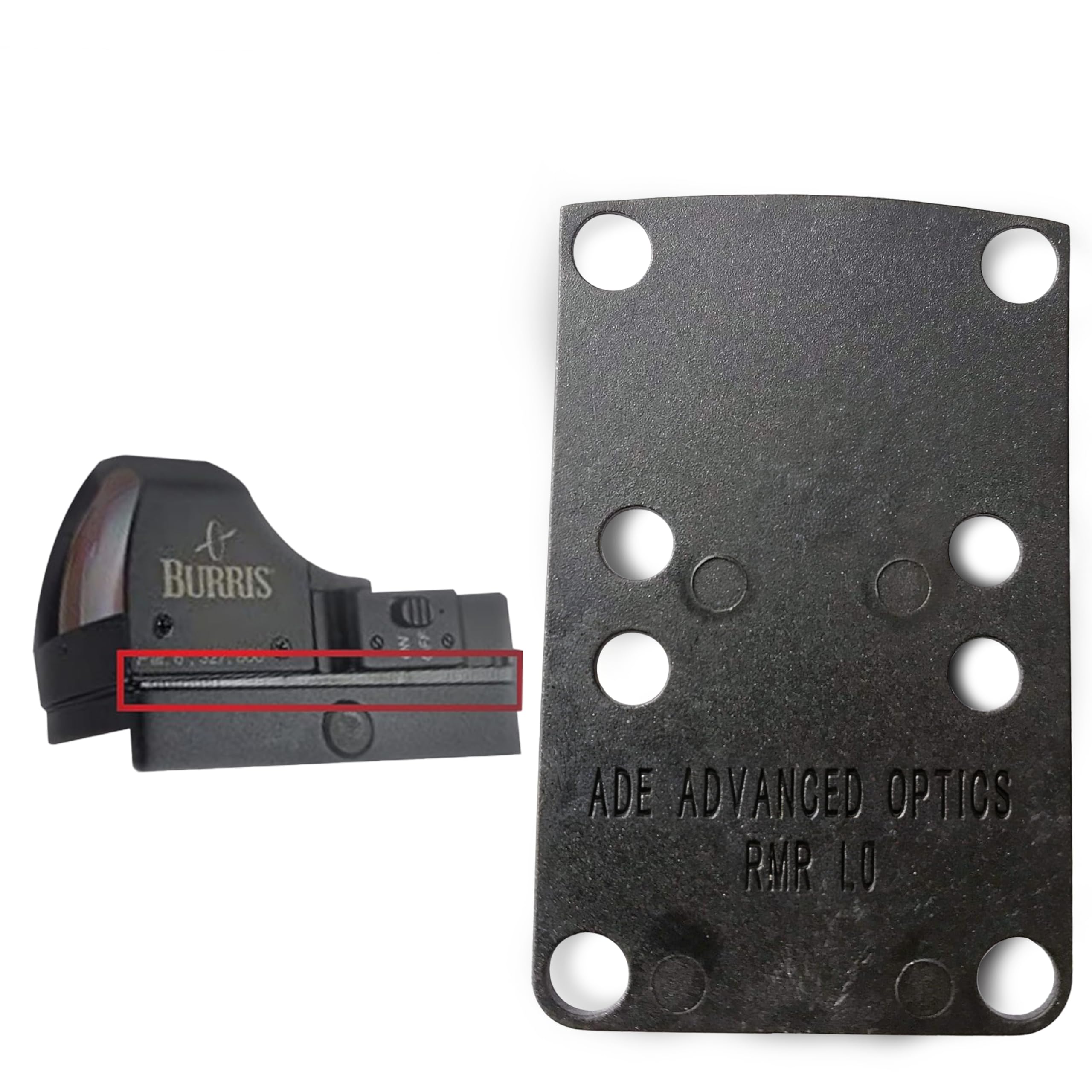Ade Advanced Optics Red Dot Elevation Delrin Shim – Optic Riser Plate for Trijicon RMR,Holosun 407C/507C/508T, Swampfox/Justice/Liberty/Kingslayer – 1° Adapter for Sight Zero Correction–Precision Fit